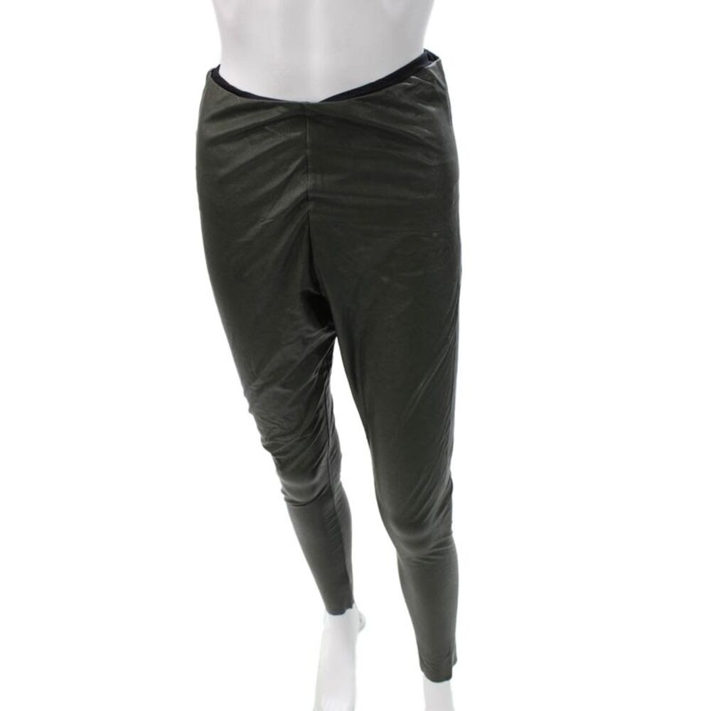 Commando Women Ankle Jeggings Dark Gray Nylon Spandex Size L